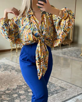 شومیز حلقه دار طرح‌دار