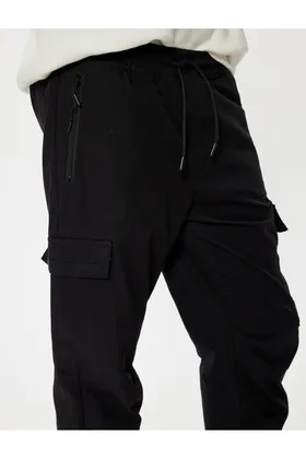 شلوار Jogger Cargo توری جیب کمری با جزئیات پنبه 5WAM40003HW