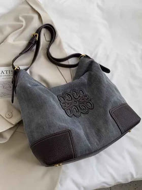 کیف دوشی زنانه وارداتی Loewe چرم- جین