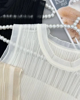 تاپ بافت یقه چین کد 4446