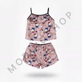 ست تاپ و شلوارک طرح کیتی 218