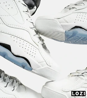 کفش کتانی ساق‌دار مردانه سفید زرد Nike air jordan 5 v02