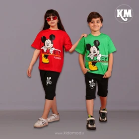 تیشرت شلوارک اسپرت طرح MickeyMouse