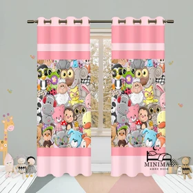 پرده کودک طرح حیوانات مدل W5063