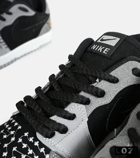 کفش کتانی مردانه و زنانه مشکی طوسی نایک NIKE jordan Vodoo