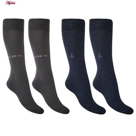 جوراب ساق بلند مردانه مدل پنبه‌ای ضیاکو کد 5182-4002-4 بسته 4 عددی