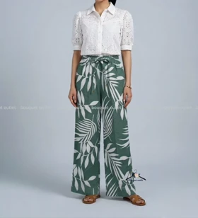 شلوار بگ طرح دار ZARA
