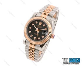 ساعت رولکس دیت جاست زنانه دو رنگ رزگلد مدیوم Rolex-2456-L