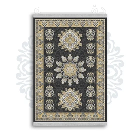 *جدید* فرشینه از جنس پارچه شانل مخمل ترک طرح فانتزی برند دفه کد 1251