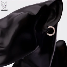 گوشواره نگین‌دار جواهری ژوپینگ