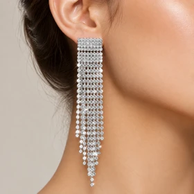 گوشواره نگیندار مجلسی کد gnm248 گالری زیورالات آوآرین