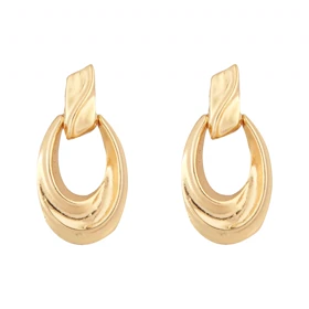 گوشواره حلقه‌ای مدل شیار دار