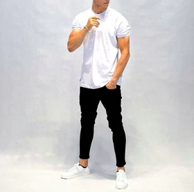 تیشرت بیسیک اسلیم فیت نخ پنبه در رنگ سفید و مشکی