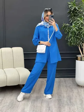 ست مانتو و شلوار کراش
