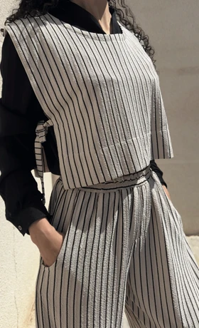 ست تاپ شلوار راه راه