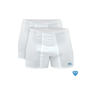 شورت پادار پنبه کش لیفه ای (پک 2 عددی) سفید