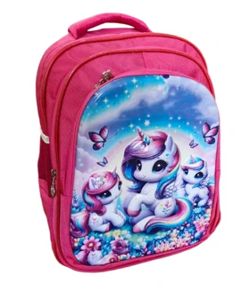 کوله پشتی یونیکورن برجسته مدل HORSE SCHOOL