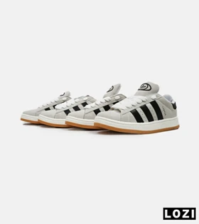 کفش کتانی مردانه و زنانه طوسی مشکی ADIDAS Campus مدل 5303