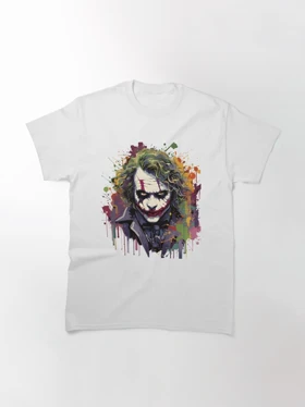 تیشرت کلاسیک جوکر | تیشرت CLASSIC Joker طرح Heath Ledger Joker کد 110618