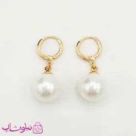 گوشواره زنانه ژوپینگ با آویز مروارید سفید