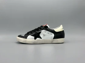 کتانی گلدن گوس ال تی دی چرم نقره مشکی کرم/Golden Goose Limited Edition