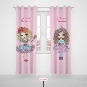 پرده پانچی اتاق کودک برند مینوریا کیدز طرح دخترانه کد p-269