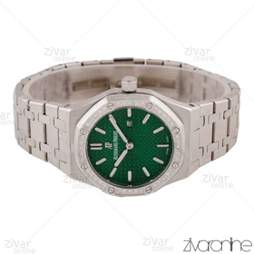 ساعت اودمار پیگه (AP) زنانه صفحه سبز دور نگین 105669