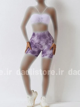 شورتک ورزشی سیملس پشت چروک ابر و بادی alo