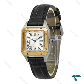 ساعت کارتیر سانتوس دومونت زنانه دورنگ طلایی اسمال Cartier-8304-L