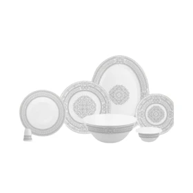 سرویس 28 پارچه پارس اپال طرح مگنولیا طوسی کد 619