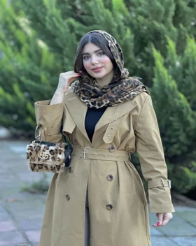 بارانی بلند پرچ دار (16)