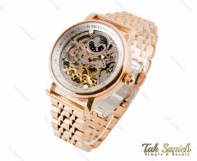 ساعت پتک فیلیپ مردانه اتوماتیک صفحه اسکلتون رزگلد Patek-3419-G