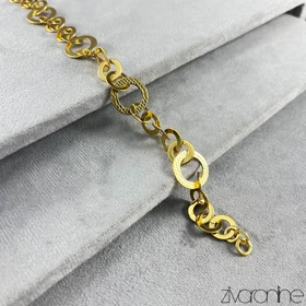 دستبند زنانه حلقه‌ای طلایی 40109