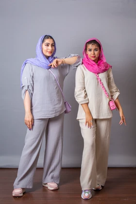 مانتو شلوار لینن پنبه رستا