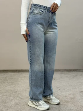 شلوار استریت جین آبی روشن تینت بروسو