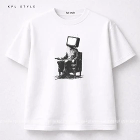 تیشرت باکسی 100٪ پنبه طرح زمان | تنفس‌پذیر | کد 1425