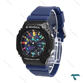 ساعت جیشاک GM-S2100 زنانه سرمه ای مشکی صفحه آبرنگ G-shock-6389-L