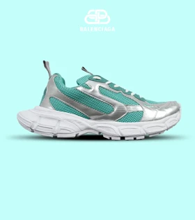 کفش کتانی مردانه و زنانه نقره ای سبز Balenciaga 3XL مدل 5135