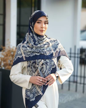 روسری ابریشم ژاکارد قواره 140 30198