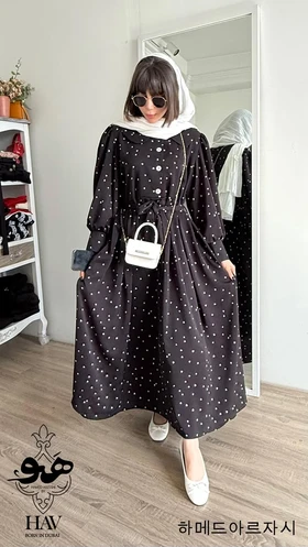 مانتو پیراهنی قلب قلبی