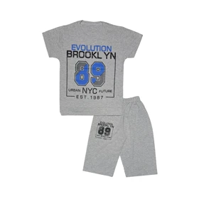 ست تیشرت آستین کوتاه و شلوارک پسرانه مدل PJ1075