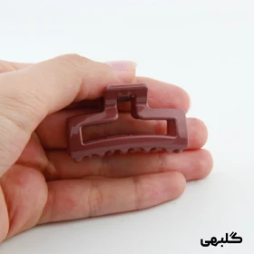 کلیپس دخترانه مدل مستطیلی کوچک دو رنگ (گلبهی)
