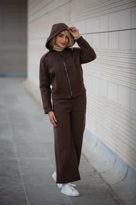 سویشرت زنانه کلاهدار استردار