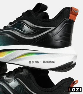 کفش کتانی مشکی سبز Saucony Ride Review v.2
