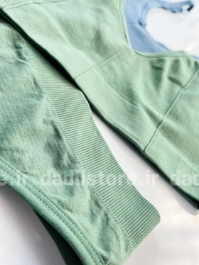 ست نیم‌تنه و شورت بکلس کبریتی بند مینیمال