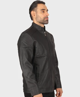 کت چرم ساده و یقه سه سانت 6317