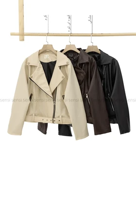 بایکر چرم آستر دار زارا کد1004868