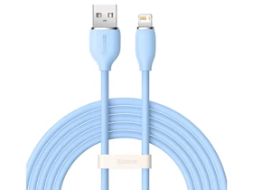 کابل یواس‌بی به لایتنینگ شارژ سریع و انتقال دیتا بیسوس Baseus CAGD000103 Jelly Liquid Silica Gel USB to iP Fast Charging Data Cable 2.4A 2m