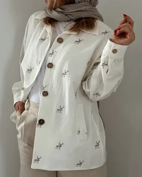 شومیز کتی گوزن(شیری)