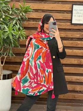 شال حریر آبرنگی